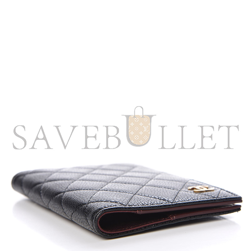 CHANEL CAVIAR QUILTED PASSPORT HOLDER BLACK (15*10*2cm) 